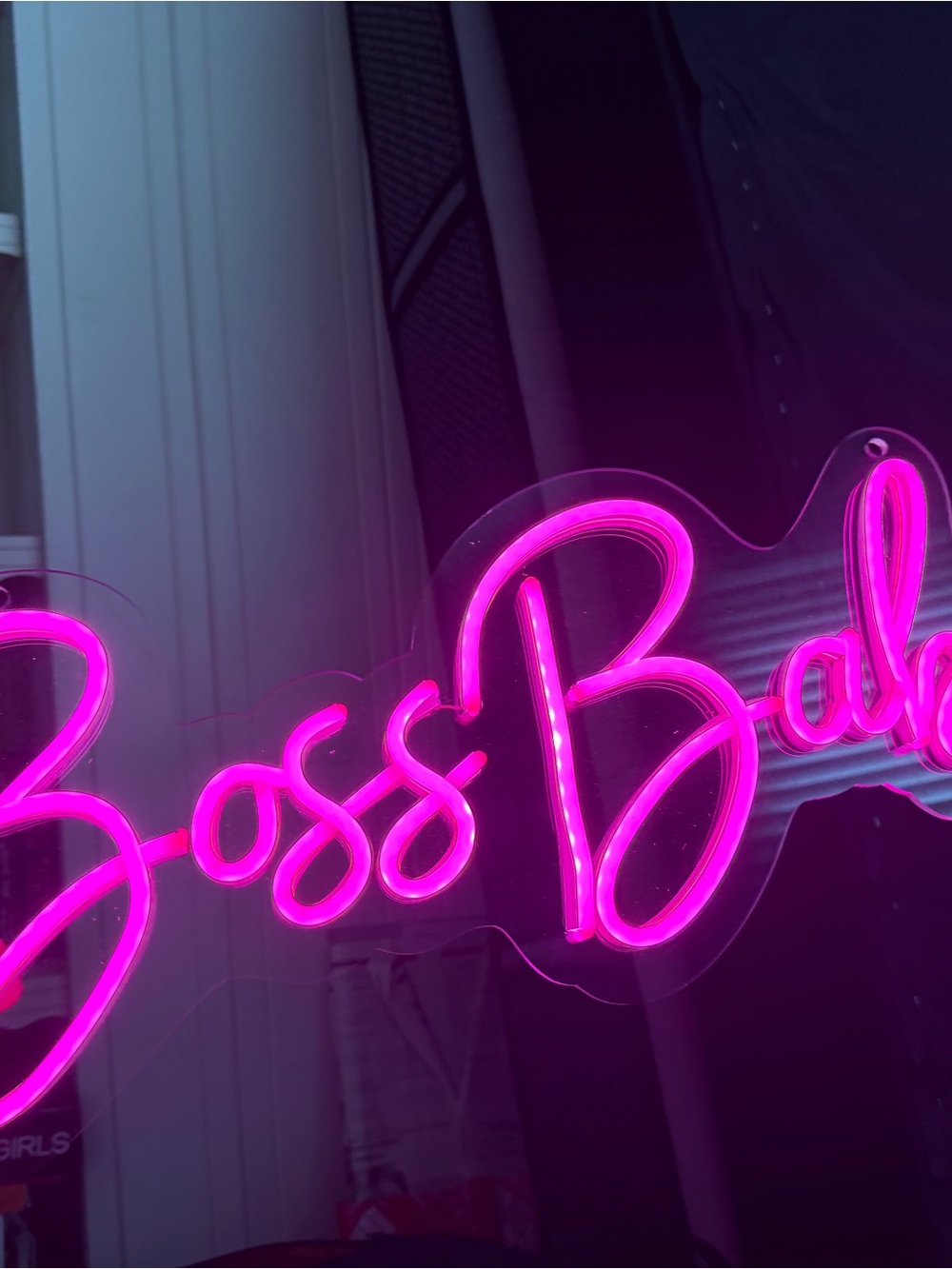 Boss Babe Neon Sign - Bright Pink LED Accent